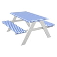 thumbnail image 3 of Picnic Tables for Outdoors Outdoor Courtyard Waterproof Table Cover Three Piece Picnic Table Cloth Back Flannel Elastic Table Cover Picnic Table Cover, 3 of 5