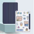 thumbnail image 2 of Tablet Cover For iPad Mini 2 3 4 5 6 Leather Smart Folio Case For ipad mini4 A1538 mini5 A2124 mini6 A2568 Protective Cases capa Navy(A2 Sticker) iPad Mini 4, 2 of 6