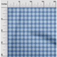 thumbnail image 2 of oneOone Rayon Turquoise Blue Fabric Check Fabric For Sewing Printed Craft Fabric By The Yard 56 Inch Wide, 2 of 4