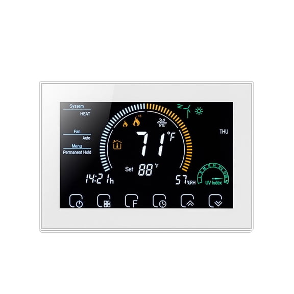 Wireless Weekly Programming Digital Room Touch Screen Smart Water Heater Heat Pump Thermostat Temperature Controller ,Easily DIY