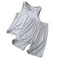 thumbnail image 1 of MIASHUI Boys Tank Shorts Set Two Piece Summer Sleeveless Outfits Pajamas,Grey,4-5 Years, 1 of 3