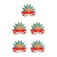 thumbnail image 1 of Baohd Cadre de Lunettes Plume DIY Carnaval Décoratif Drôle Meuble-Lavabo Scène Performance Robe Décoration Fête Rouge 5Ensemble, 1 of 6