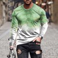 thumbnail image 1 of TIMIFIS T-Shirt pour Homme Classique Incontournable Chemises pour Hommes Hauts Décontractés Col Rond Chandail à Enfiler Manches Longues T-Shirt Hauts Été Vêtements Confortables Chemise à Imprimé Graphique Vintage-Greenfall, 1 of 5