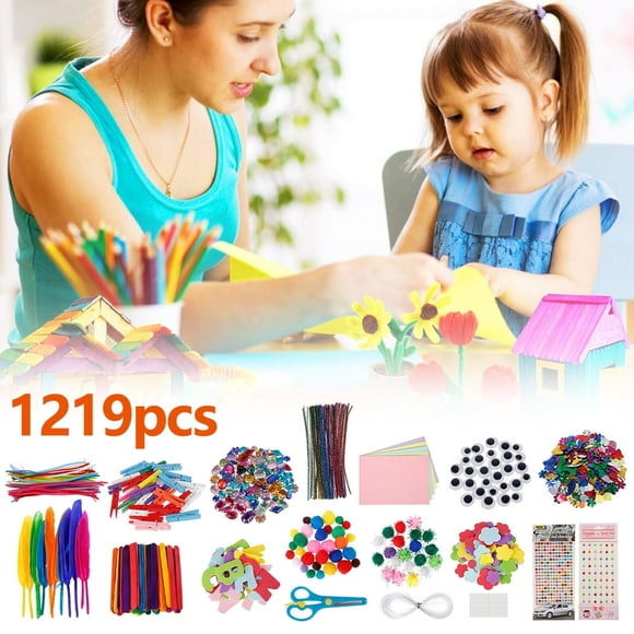 Arts and Crafts Supplies for Kids Craft Art Supply Kit for Toddlers Kids Craft Supplies and Materials Crafting School Kindergarten Homeschool Supplies Arts Set Crafts for Kids