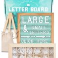 thumbnail image 1 of Felt Letter Board 10x10 +2sets PRE-Cut Letters +Stand +UPGRADED WOODEN Sorting Tray! Letters Board, Letter Boards, Letterboard, Word Board, Message Board, Letter Sign, Changeable, 1 of 7
