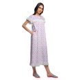 thumbnail image 3 of Moomaya Chemise de Nuit d'Allaitement à Col Rond Imprimée pour Femmes en Coton, 3 of 6