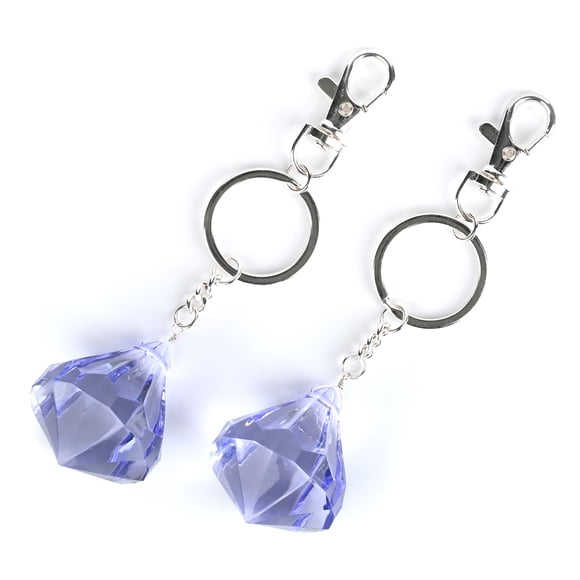 Claire's Purple Diamond shaped Keychain, 2