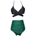 thumbnail image 1 of Women‘s Bikini Swimsuit Front Cross Lace Up Two Piece Bathing Suit, 1 of 3