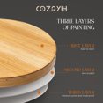 thumbnail image 4 of COZAYH Table Martini Ronde de Style Ferme avec Piédestal pour Salons et Chambres, Brun, 4 of 10