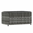 thumbnail image 3 of vidaXL 3 Piece Garden Lounge Set with Cushions Grey Poly Rattan, 3 of 5