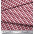thumbnail image 3 of Soimoi Moss Georgette Fabric Diagonal Stripe Print Sewing Fabric Yard 42 Inch Wide, 3 of 5