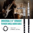 thumbnail image 3 of Amdohai Guitar Cable 6.35mm (1/4 Inch) TS Straight to Right, 3 of 8