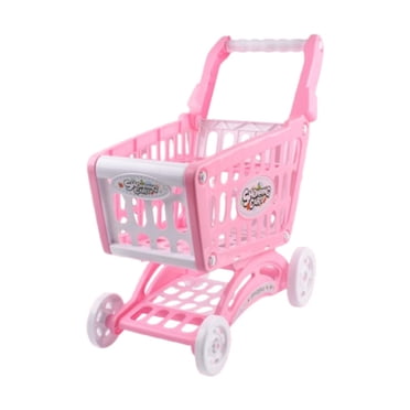 Tachiuwa Kids Shopping Cart Grocery Carts Toy for Preschool Girls and Boys Photo Prop pink
