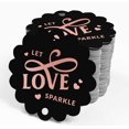 thumbnail image 4 of Inkdotpot Rose Gold Foil Paper Hang Tags Let Love Sparkle Wedding Favor Tags 50 Piece, 4 of 6