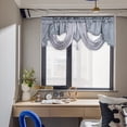thumbnail image 4 of UsRHHA Solid Color Short Curtains, White Beige Gray Polyester Window Panels 140x45cm Through Rod, Household Curtains Window Treatment, 4 of 6