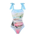 thumbnail image 3 of Weiqiqre Maillots de Bain pour Femmes Pulpeuses à Bretelles à Nouer, Contrôle du Ventre, une-Pièce avec Jupe de Plage, 3 of 6