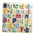 thumbnail image 2 of HILABEE Wood Pegged Puzzle Board Educational Toy Bright Color Children's Alphabet Puzzle lowercase letters, 2 of 9
