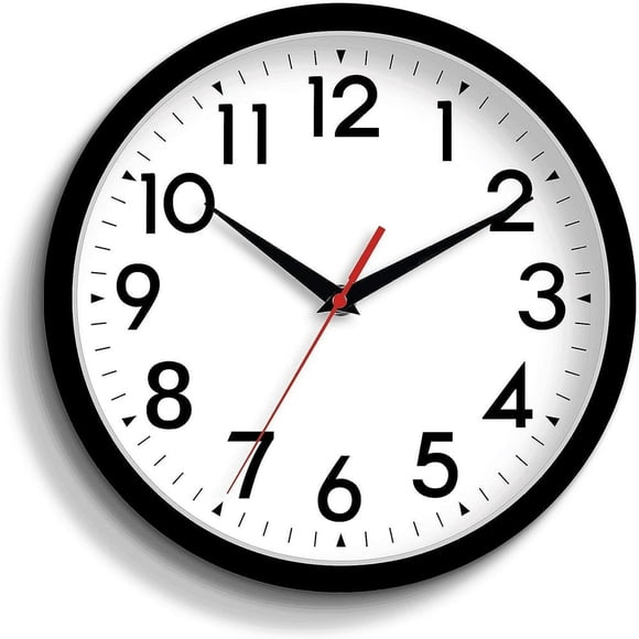 EIMELI Wall Clock  Modern Wall Clocks Battery Operated  10 Inch Simpel Silent Non-Ticking Clock Decorative for Kitchen  Office  Outdoor  Bedroom  Living Room  School  Classroom
