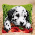 thumbnail image 2 of Cute Spot Dog Latch Hook Rug for Cushion Spot Dog, 2 of 7