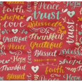 thumbnail image 5 of oneOone Popeline de Coton Sergé Tissu Rouge Texte Matière de Robe Tissu Imprimé Tissu au Mètre 56 Pouces de Large, 5 of 5