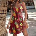 thumbnail image 2 of Staron Robes d'Été pour Femmes en Liquidation à Moins de 10 $ Amples à Col en V Boho Sans Manches Robes Trapèze Fluides à Imprimé Floral Printemps Décontracté Robe de Plage avec Poches TTG, 2 of 7