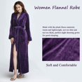 thumbnail image 3 of Womens Long Robe Soft Fleece Fluffy Plush Bathrobe Ladies Winter Warm Housecoat, 3 of 7