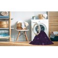 thumbnail image 2 of Ahgly Company Tapis d'Intérieur Rectangulaire Transitionnel Violet Foncé Lavable à la Machine, 2 Pieds x 4 Pieds, 2 of 7