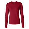 thumbnail image 1 of Bella Canvas Womens Jersey Long Sleeve Tee, M, Red, 1 of 2