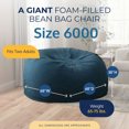 thumbnail image 3 of Ultimate Sack 6000 6-Foot Bean Bag Chair Oversized Foam Lounger, Cloud Suede Cover, 3 of 7