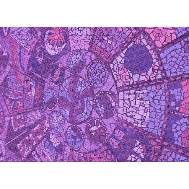 Ahgly Company Machine Washable Indoor Rectangle Transitional Heliotrope Purple Area Rugs, 6' x 9'