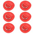 thumbnail image 1 of Unique Bargains 6pcs 6cm Red D Ring Patch PVC Stainless Steel Round Shape D Ring Pads for Inflatable Boat Kayak, 1 of 7