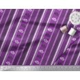 thumbnail image 2 of Soimoi Polyester Crepe Fabric Geometric & Striped Floral Block Print Fabric by The Yard 52 Inch Wide, 2 of 3