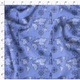 thumbnail image 4 of Soimoi Blue Rayon Fabric Direction Compass & Lighthouse Map Print Fabric by the Yard 42 Inch Wide, 4 of 5