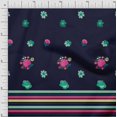 thumbnail image 1 of oneOone Silk Tabby Fabric Stripe & Floral Panel Print Sewing Fabric BTY 42 Inch Wide, 1 of 3