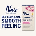 thumbnail image 2 of Nair Hair Remover Wax Ready-Strips For Face & Bikini, 40 Ct, 2 of 4