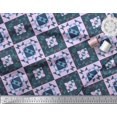 thumbnail image 3 of Soimoi Purple Velvet Fabric Check & Geometric Fabric Prints By Yard 58 Inch Wide, 3 of 5