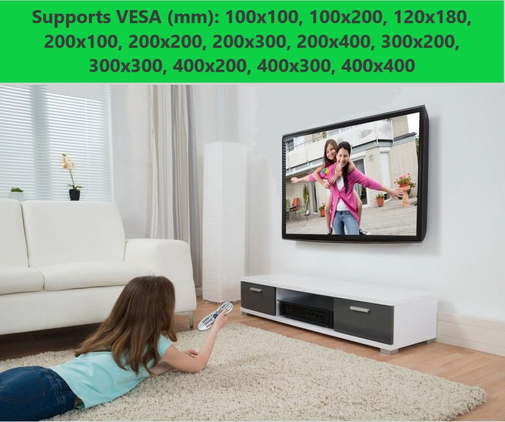 Techly 23" to 55" Slim Fixed LCD/LED TV Wall Mount - VESA up to 400x400 mm - Holds up to 45 kg, Black