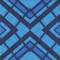 thumbnail image 1 of Ahgly Company Machine Washable Indoor Square Transitional Deep Sky Blue Area Rugs, 4' Square, 1 of 7
