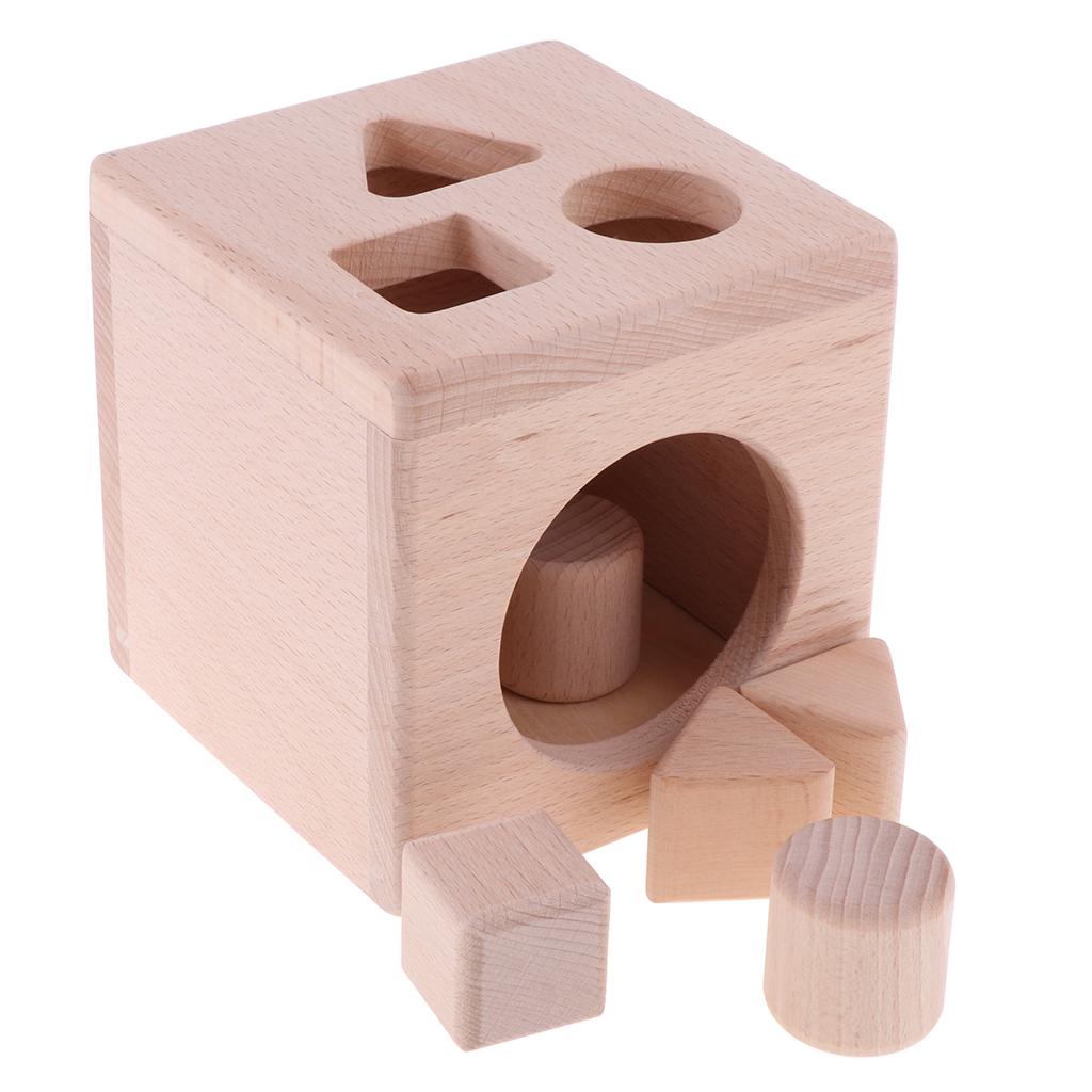 lionlar Geometric Building Blocks Sorting & Matching Game Shapes Sorter Box Baby Toy