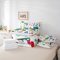thumbnail image 5 of School Supplies Bed in a Bag King 7 Pieces,Mathematical Symbol Comforter Set Reversible Study Article School Design,Ultra Soft & Breathable Bedding Sets with Comforter,Sheets,Pillowcases & Shams, 5 of 5