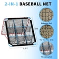 thumbnail image 3 of Baseball Nets Training Equipment – 2-in-1 Adjustable Pitchback Trainer w/ 9-Hole Target – 12-Angle Rebounder Net for Baseball/Softball – Multi-Sport Pitching & Fielding Practice, 3 of 6