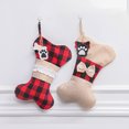 thumbnail image 4 of ziyahi Bone Christmas Socks Grid Pattern Small Gift Packaging Xmas Tree Christmas Door Wreath Hanging Pendent Sack Candy Wedding Flower grid, 4 of 7
