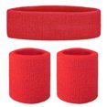 thumbnail image 1 of GOGO Sweatband Set Sports Athletic Exercise Headband Wristband Set Red, 1 of 8