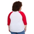 thumbnail image 2 of Peanuts Women's Plus 3/4-Sleeve Holiday T-Shirt, 2 of 3