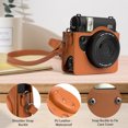 thumbnail image 4 of Sac pour Appareil Photo Instantané Portable Étui pour Appareil Photo Style Rétro Étui de Transport en Cuir PU de Remplacement pour Fujifilm Fuji Instax Mini 99 avec Bandoulière Ajustable, 4 of 8