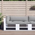 thumbnail image 1 of vidaXL Pallet Cushions 3 pcs Grey Fabric, 1 of 5