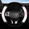 thumbnail image 3 of Cow Lint Studded Elastic Steering Wheel Cover Without Inner Ring Female Winter Comfortable Soft Warm Handlebar Cover, 3 of 7