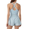 thumbnail image 3 of xiaxaixu Robe de Tennis pour Femme Jupe-Short Dessous Couleur Unie Sans Manches Robes Athlétiques Entraînement Robe de Golf, 3 of 7
