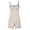 thumbnail image 4 of Dealovy Rompers for Women Summer Short Jumpsuits Dressy Casual Sleeveless Boho Overalls with Pockets, 4 of 6
