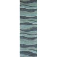 thumbnail image 1 of HomeRoots 354085 2 ft. 3 in. x 7 ft. 6 in. Runner Wool Ocean Area Rug, 1 of 1